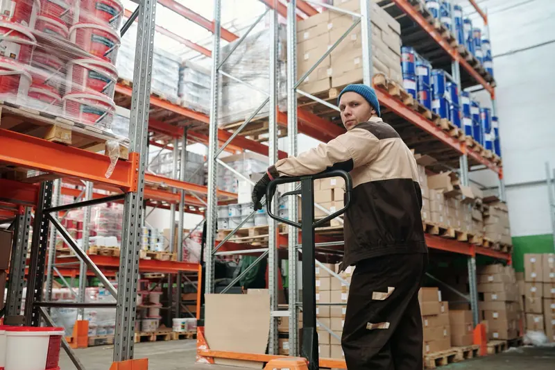 Ship stores ready for dispatch in a supplier's warehouse